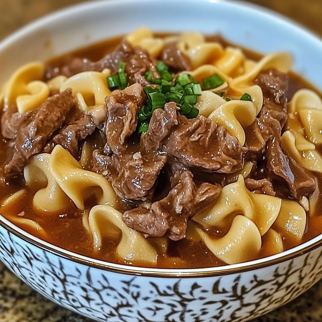 Crockpot Beef and Noodles