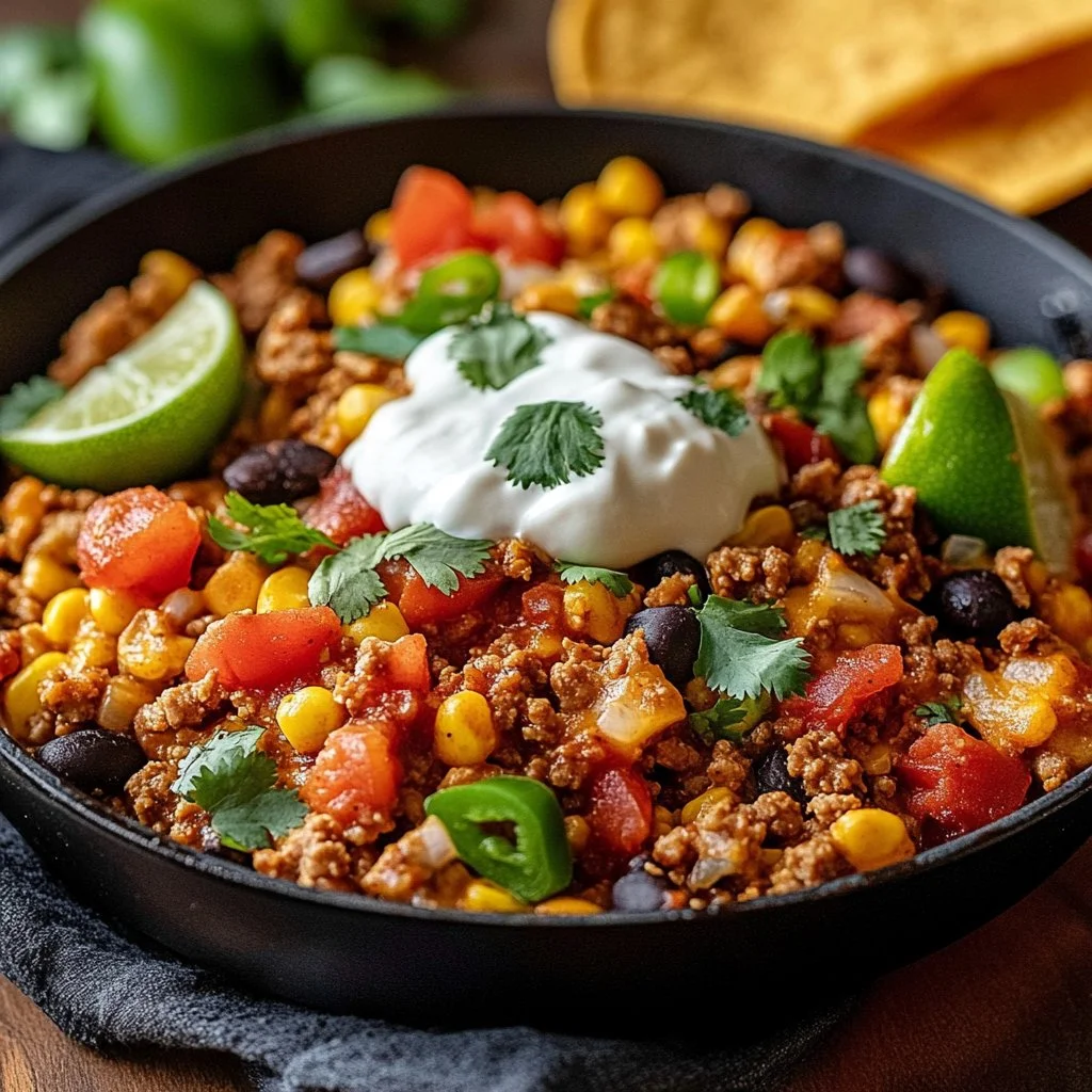 Ground Turkey Taco Skillet
