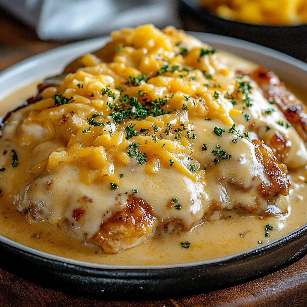 Texas Roadhouse Smothered Chicken with Jack Cheese