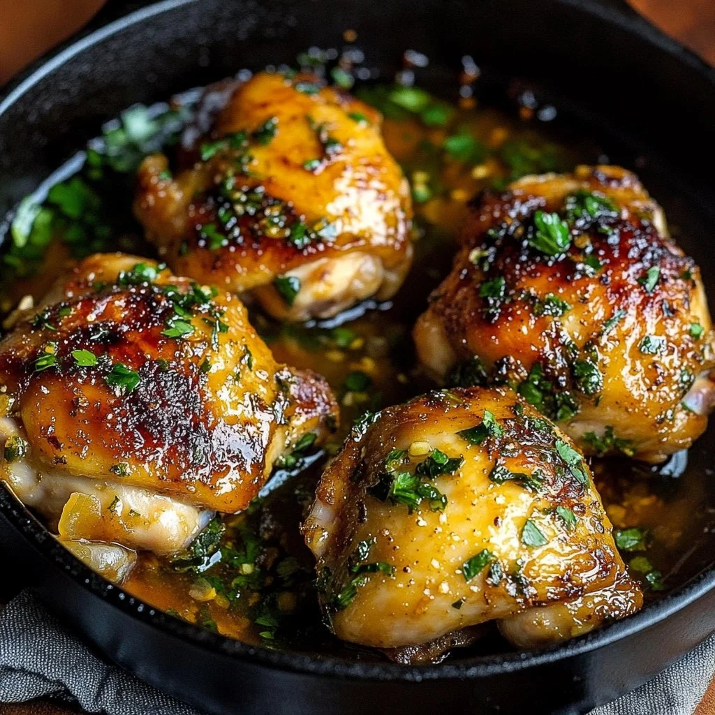 Bobby Flay Style Skillet Chicken Thighs