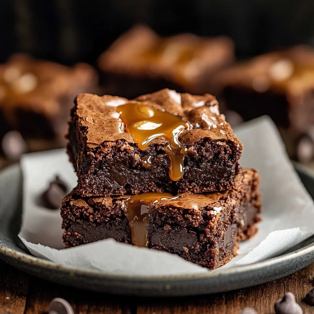 Caramel Chocolate Chip Brownies