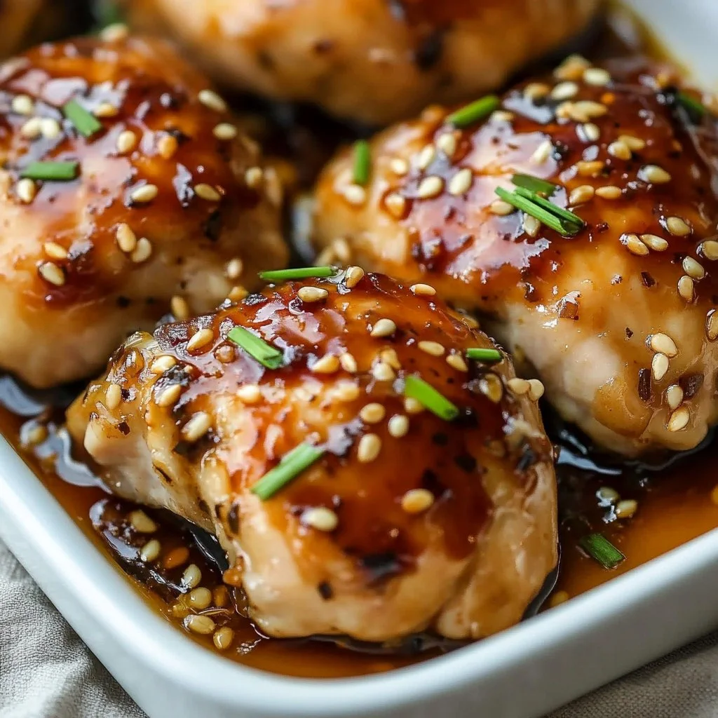 Baked Chicken with Honey Garlic Sauce 1 Oven Baked Chicken with Honey Garlic Sauce