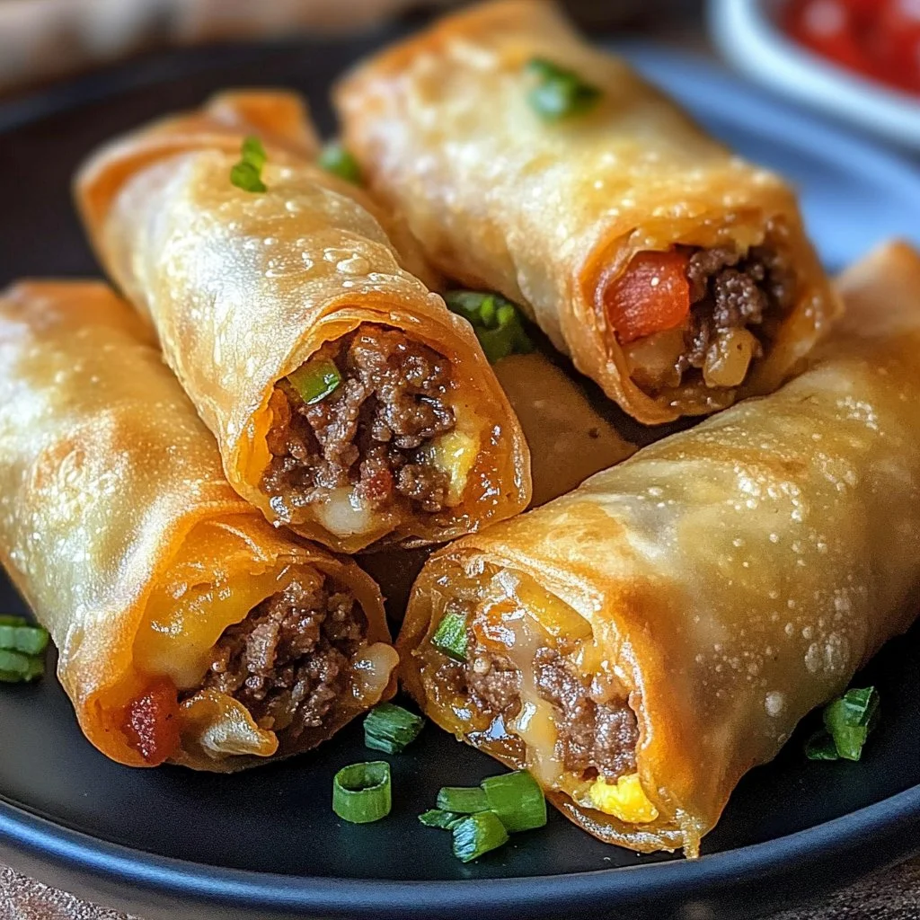 Cheeseburger Eggrolls