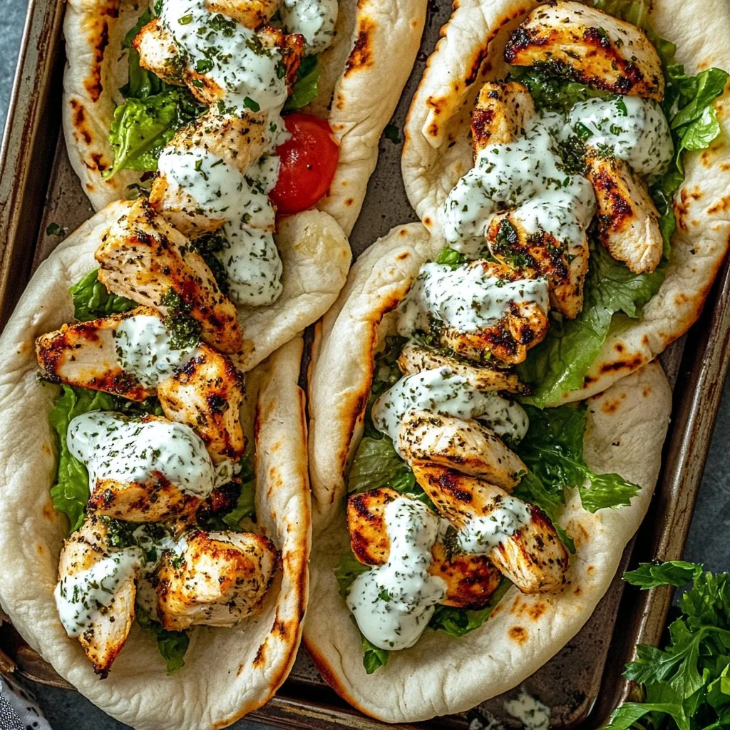 Sheet Pan Chicken Pitas with Herby Ranch