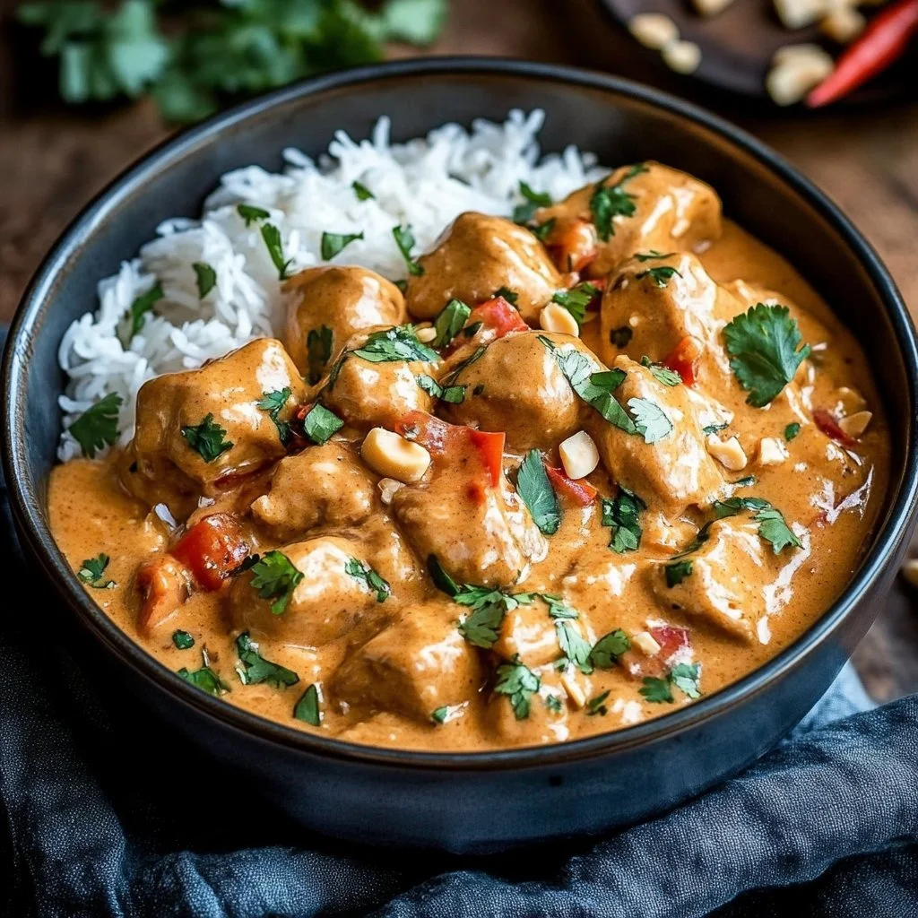 Crockpot Thai Peanut Chicken