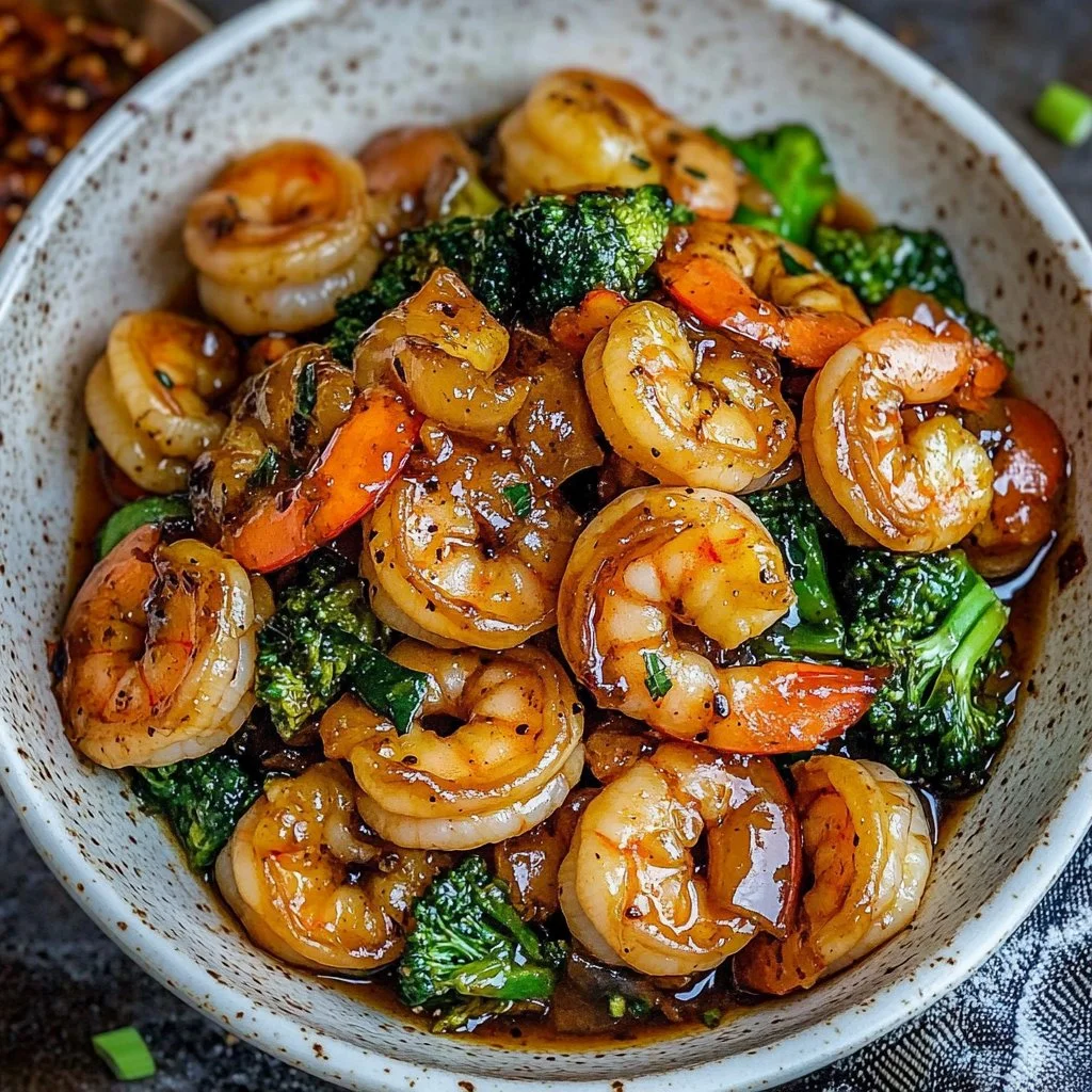 Honey Garlic Shrimp Stirfry