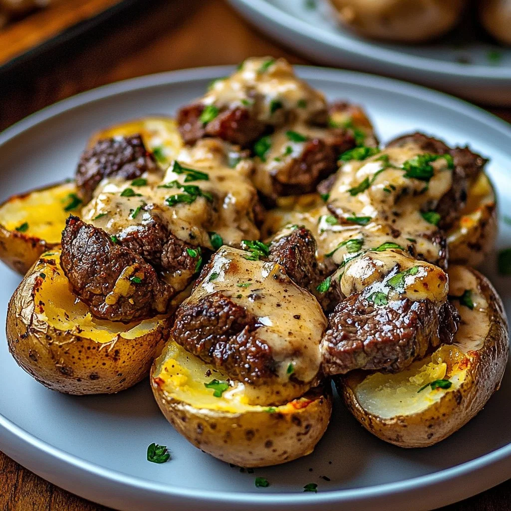 Loaded Steak Baked Potatoes