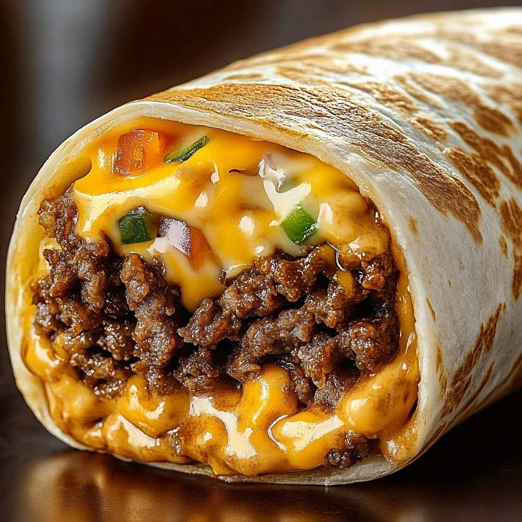 Loaded Taco Bell Beefy Melt Burrito 2 Delicious Taco Bell Beefy Melt Burrito loaded with beef and cheese