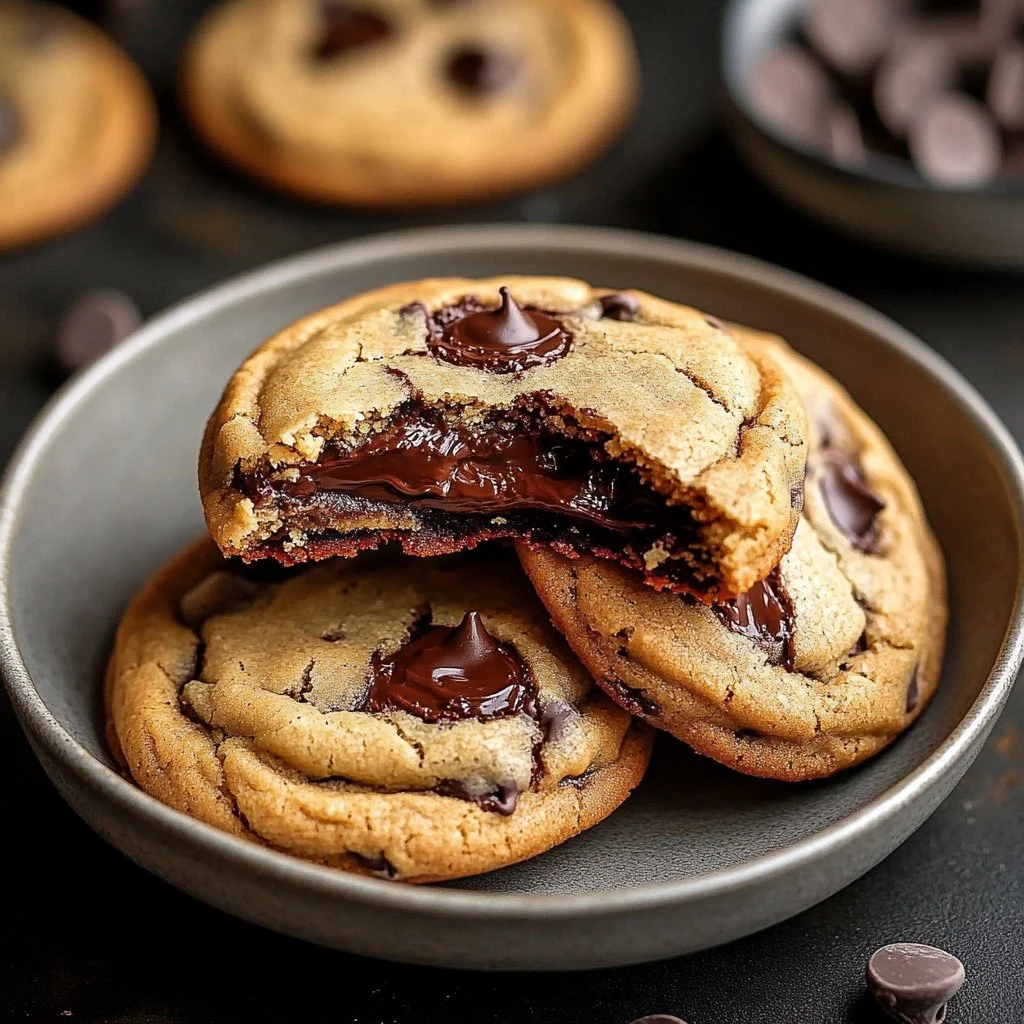 Nutella Stuffed Chocolate Chip Cookies