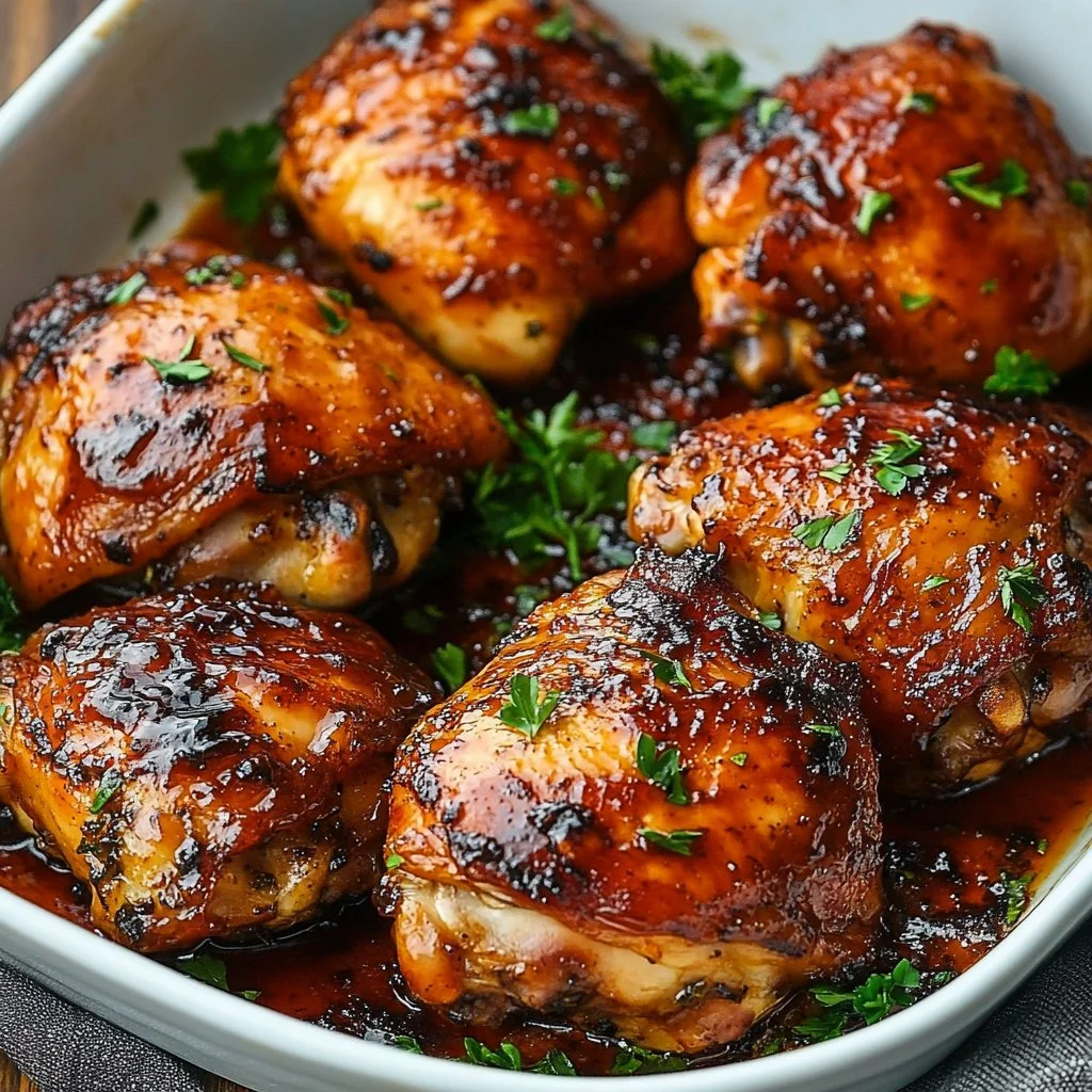 Oven Barbecue Chicken Thighs