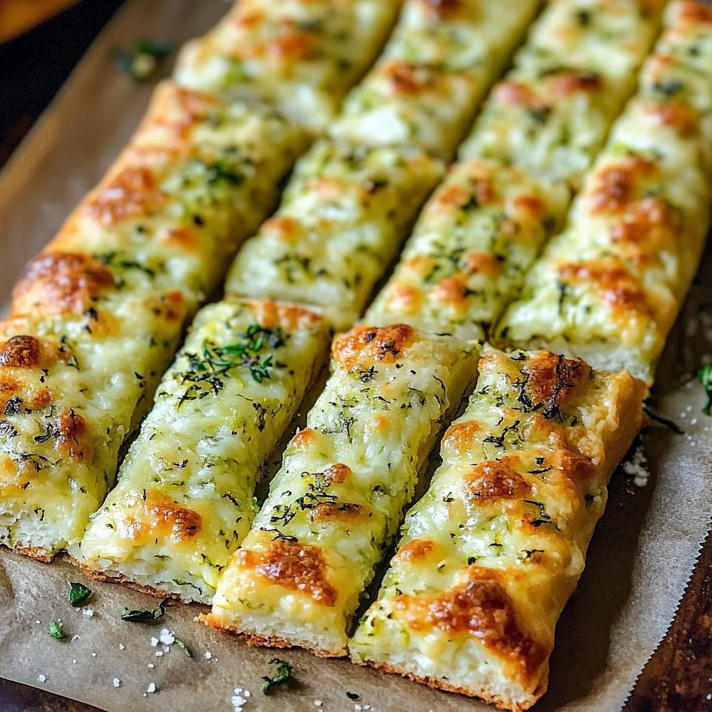 Cheesy Zucchini Breadsticks
