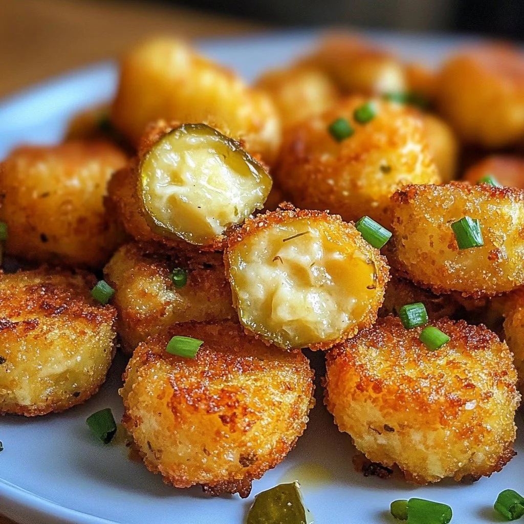 Crispy Pickle Cheese Bites