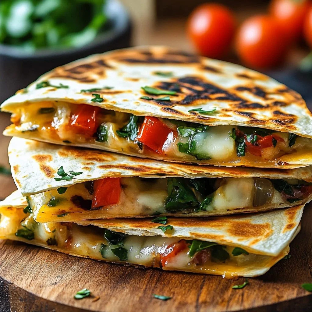 Easy Mediterranean Quesadilla