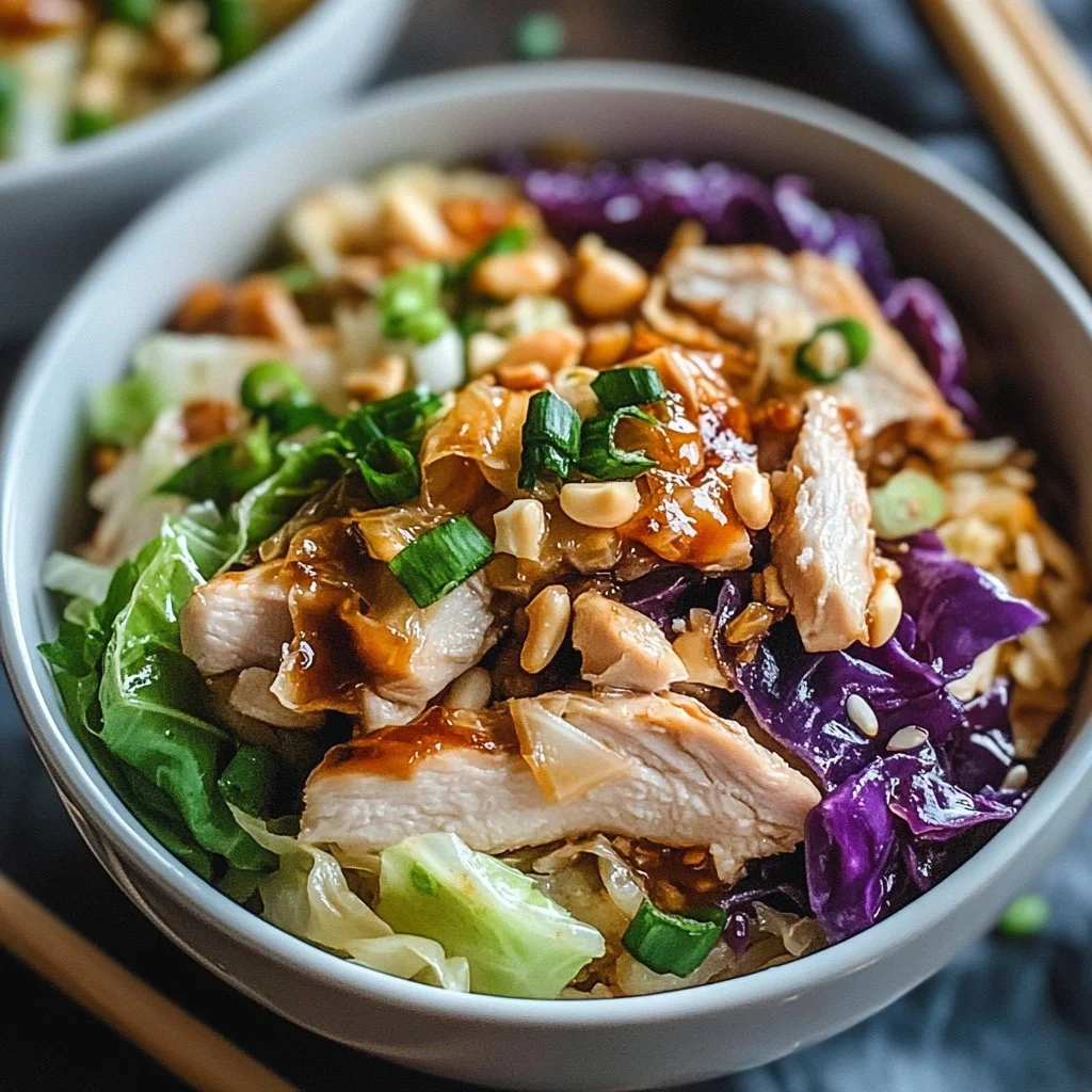 Egg Roll Bowls with Chicken and Cabbage 1 Egg Roll Bowls with Chicken and Cabbage