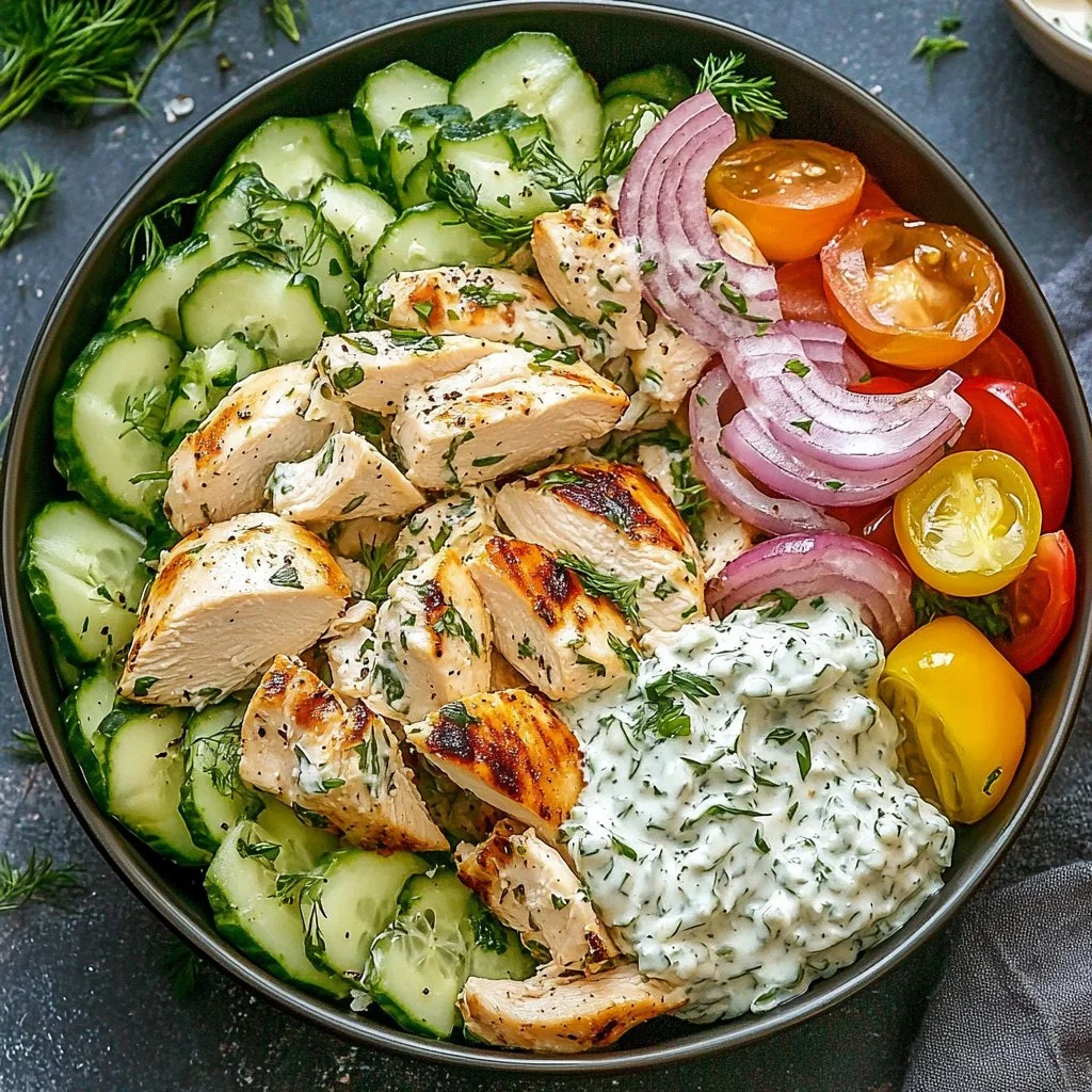 Greek Tzatziki Chicken Salad 1 Greek Tzatziki Chicken Salad