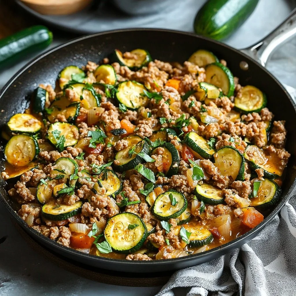 Ground Turkey and Zucchini Skillet