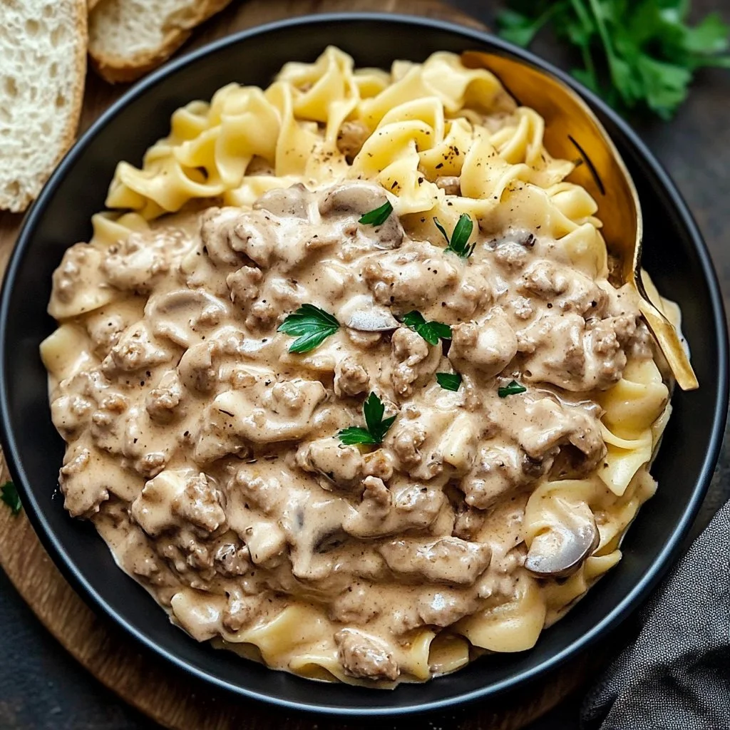 Ground Turkey Stroganoff