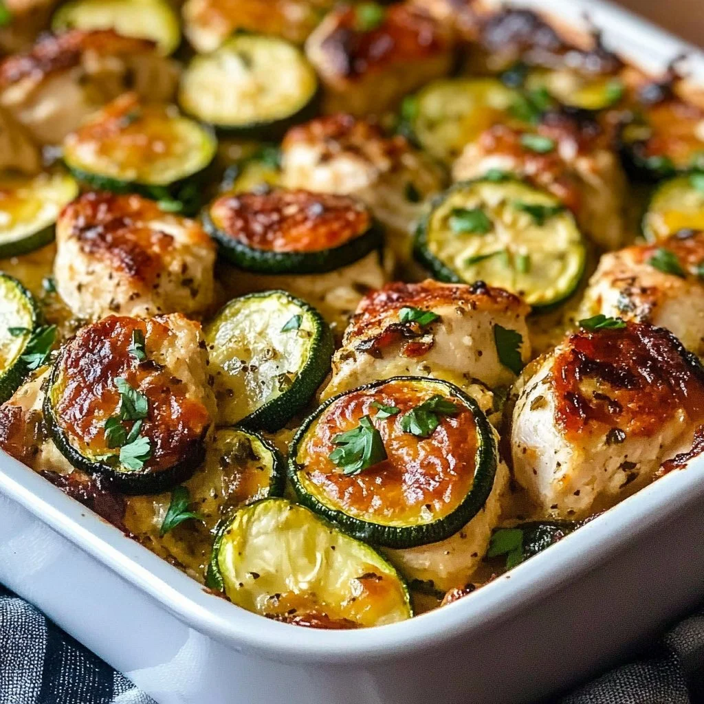 Mediterranean Chicken Zucchini Bake 1 Mediterranean Chicken Zucchini Bake