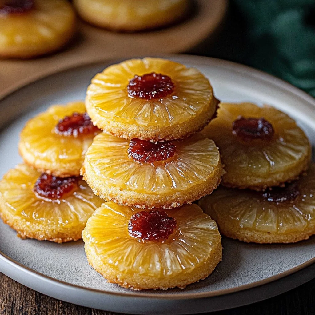 Pineapple Upside Down Cookies