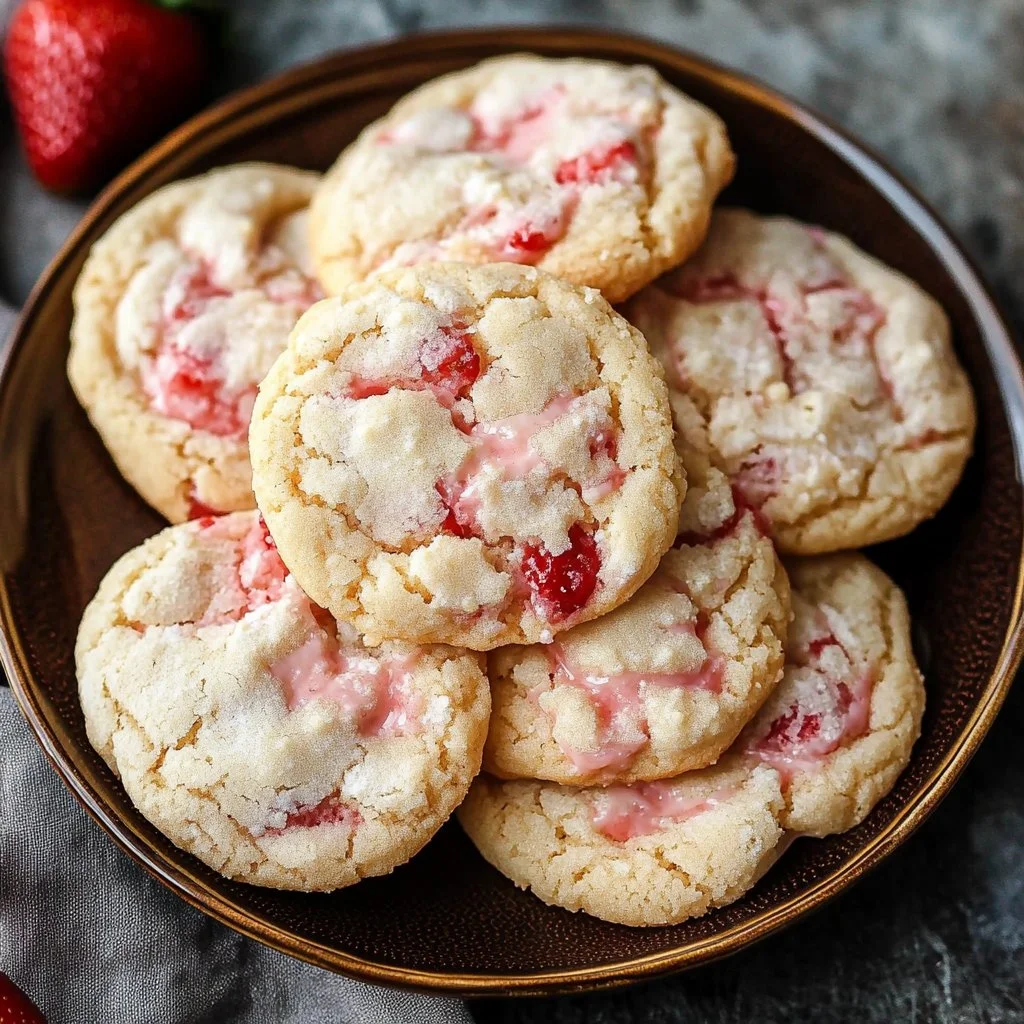 Strawberry Cheesecake Cookies 1 Strawberry Cheesecake Cookies